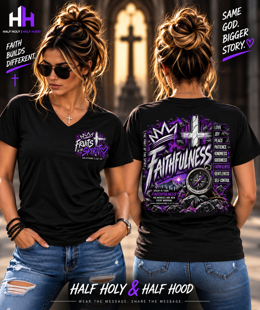 Fruits of the Spirit – Faithfulness Women’s V-Neck Tee