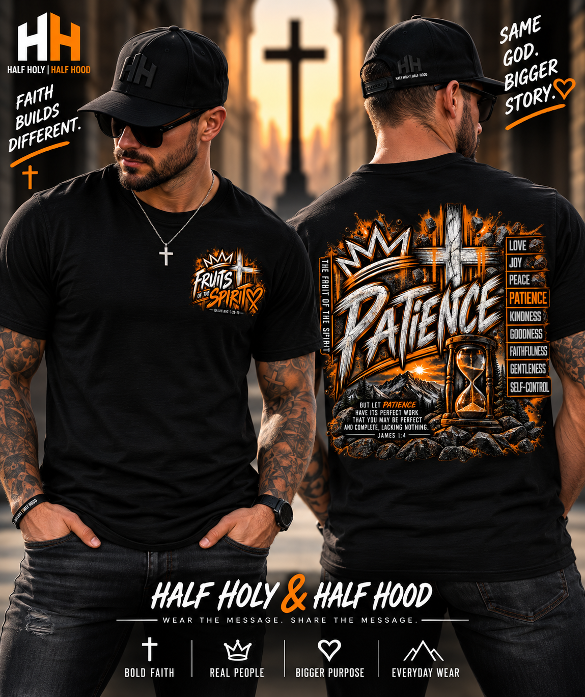 Fruit of the Spirit – Patience Men’s Faith Tee  Product Description