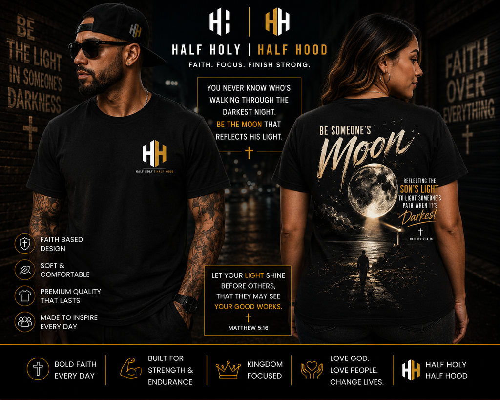 Be Someone's Moon Tee -your faith could be the light that helps them find their way.