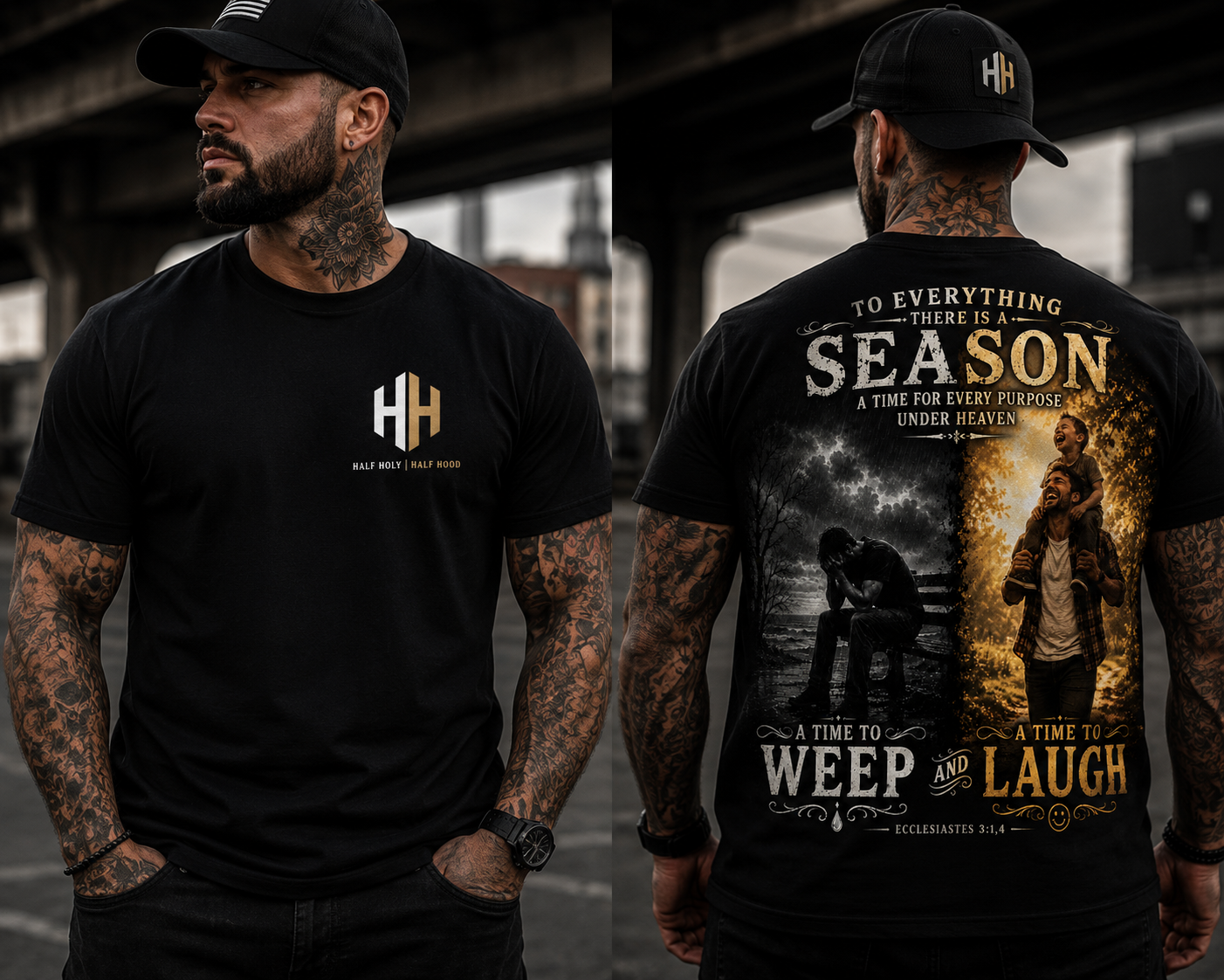 Ecclesiastes 3 Collection: A Time to Weep & A Time to Laugh Tee