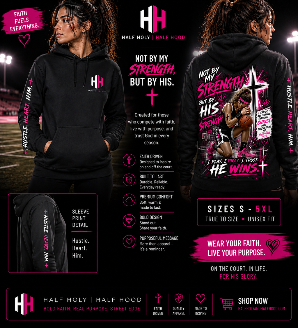 His Strength – Women’s Basketball Faith Hoodie
