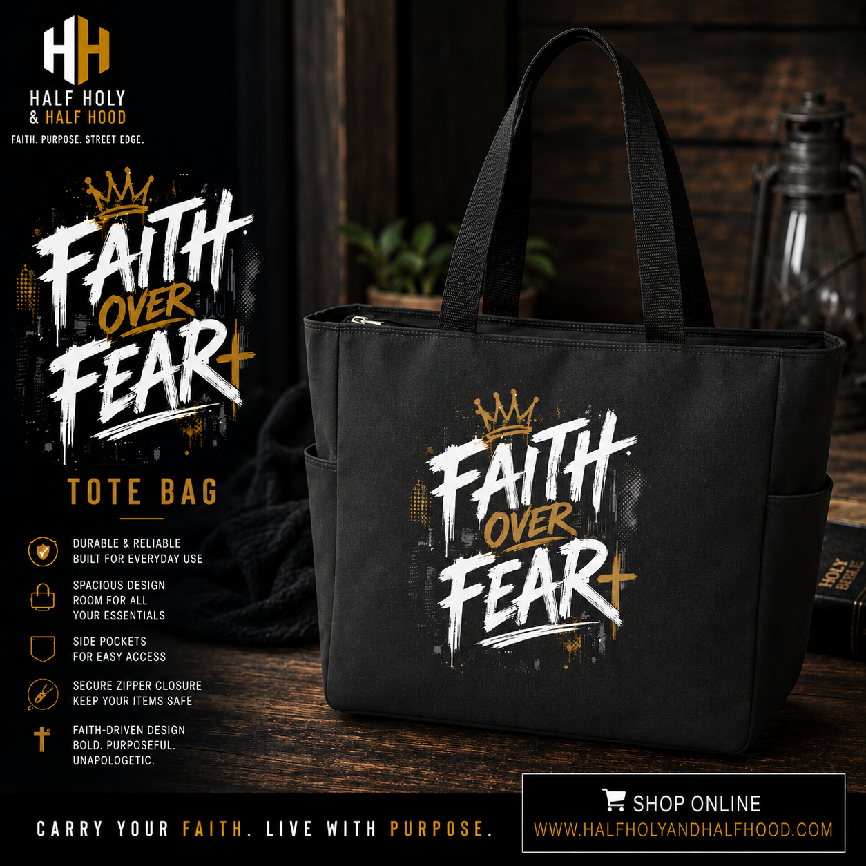 Faith Over Fear™ Everyday Carry Tote