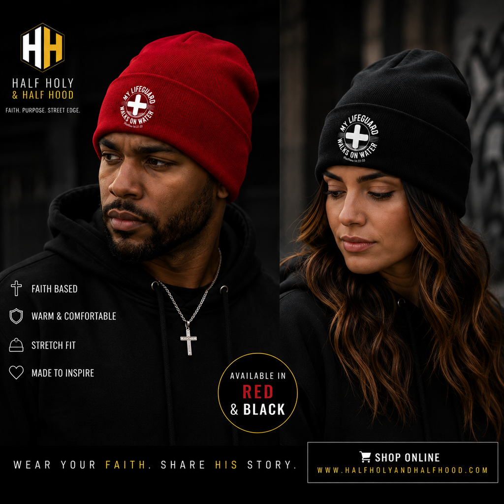 My Lifeguard Walks on Water Knit Beanie