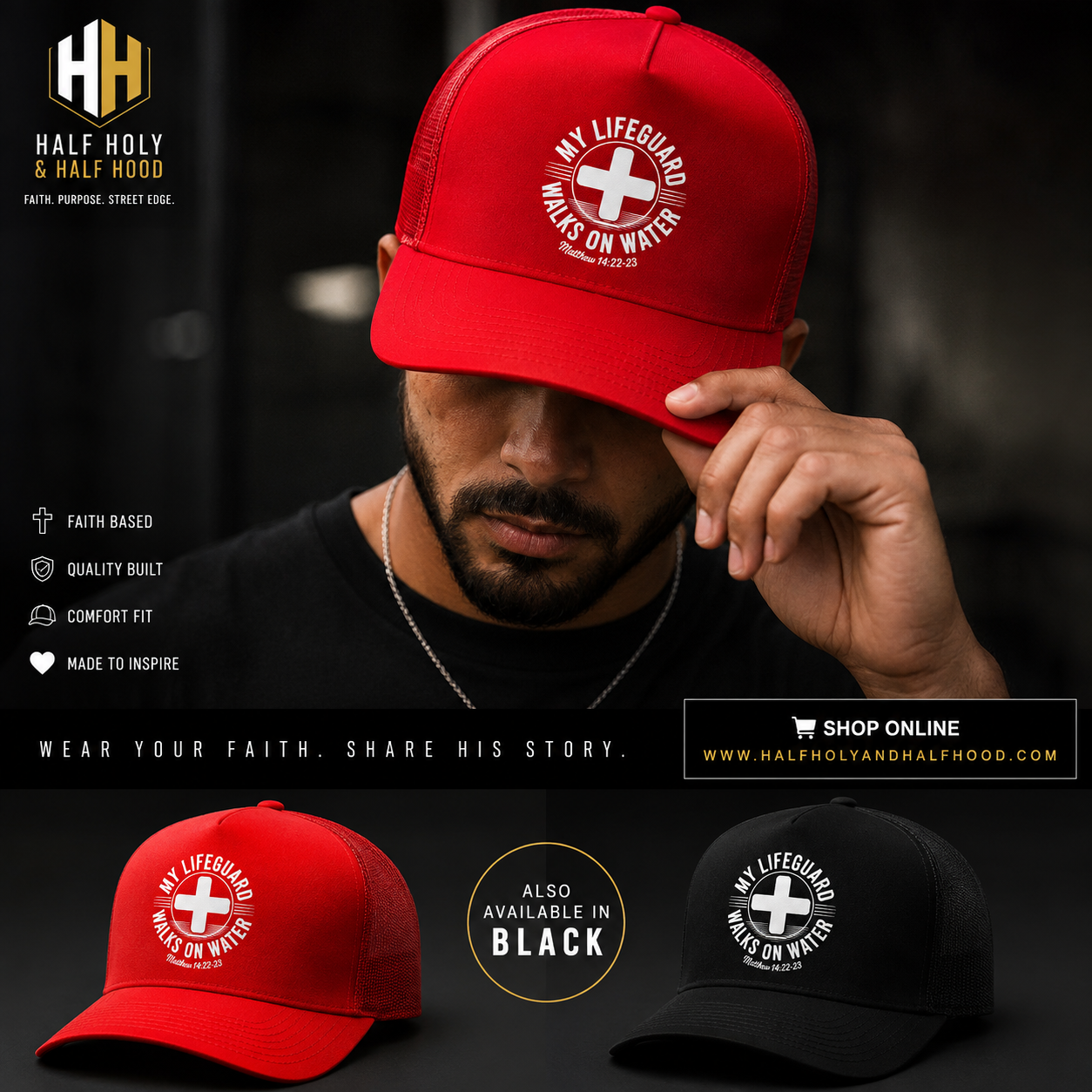 My Lifeguard Walks on Water Trucker Cap
