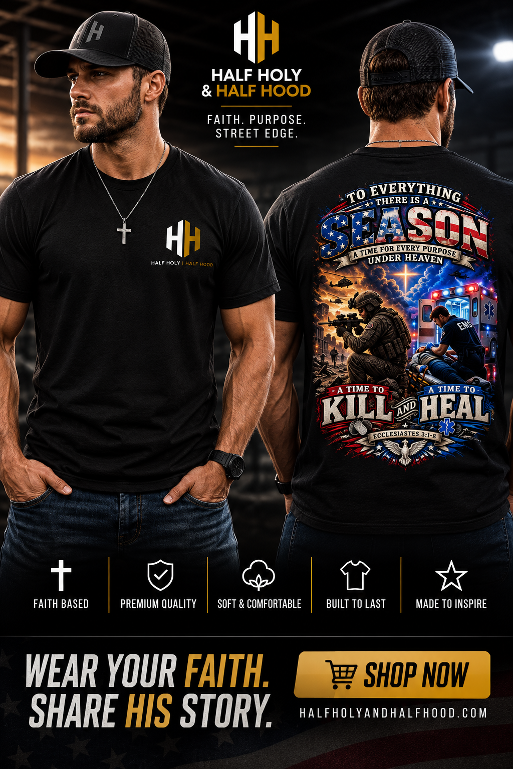 Ecclesiastes 3 Collection: A Time to Kill & A Time to Heal Tee