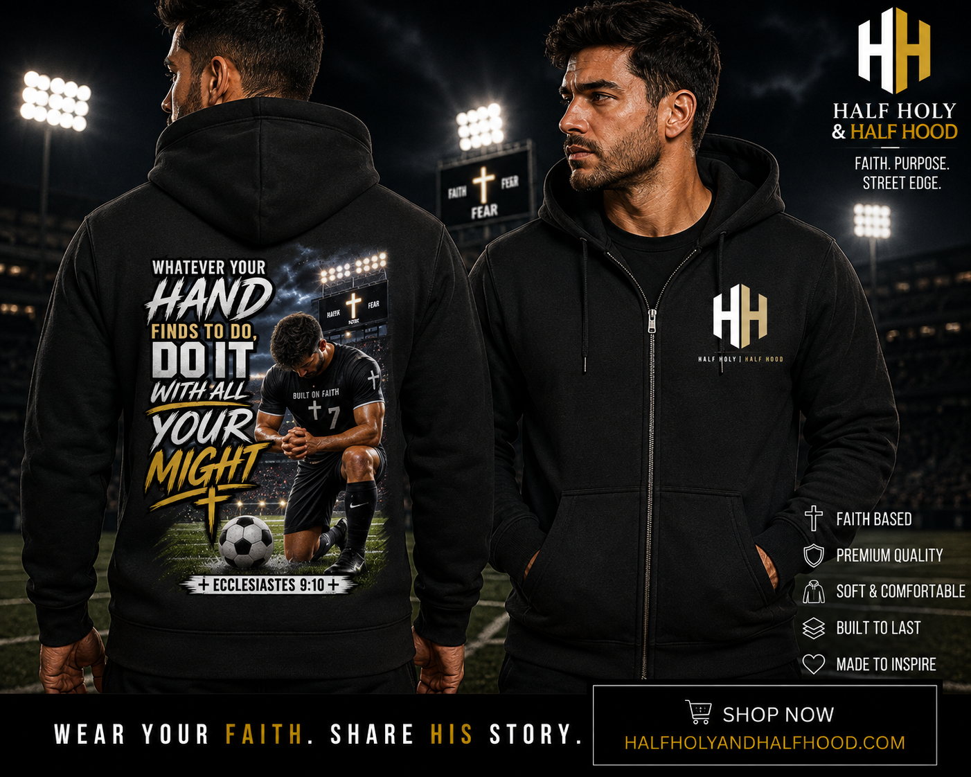 Play with Purpose Soccer Full-Zip Hoodie