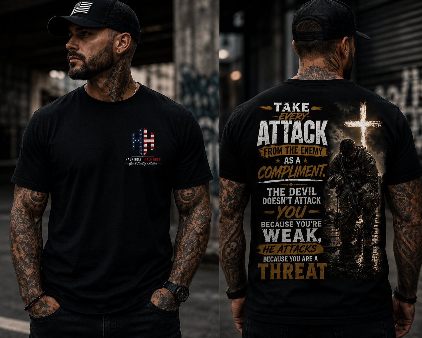 Threat Level: Faith™ Tee - "If Hell knows your name, keep doing God's work."